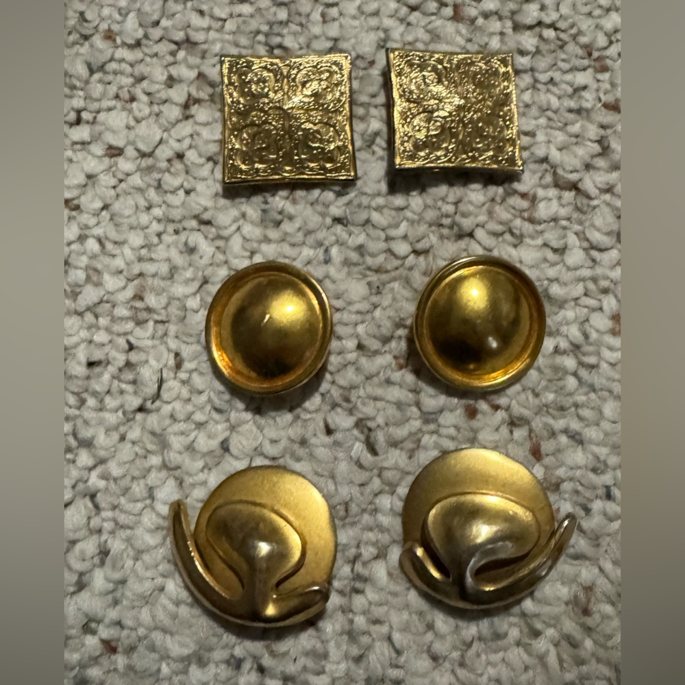 Vintage Donna Karan Gold Earrings